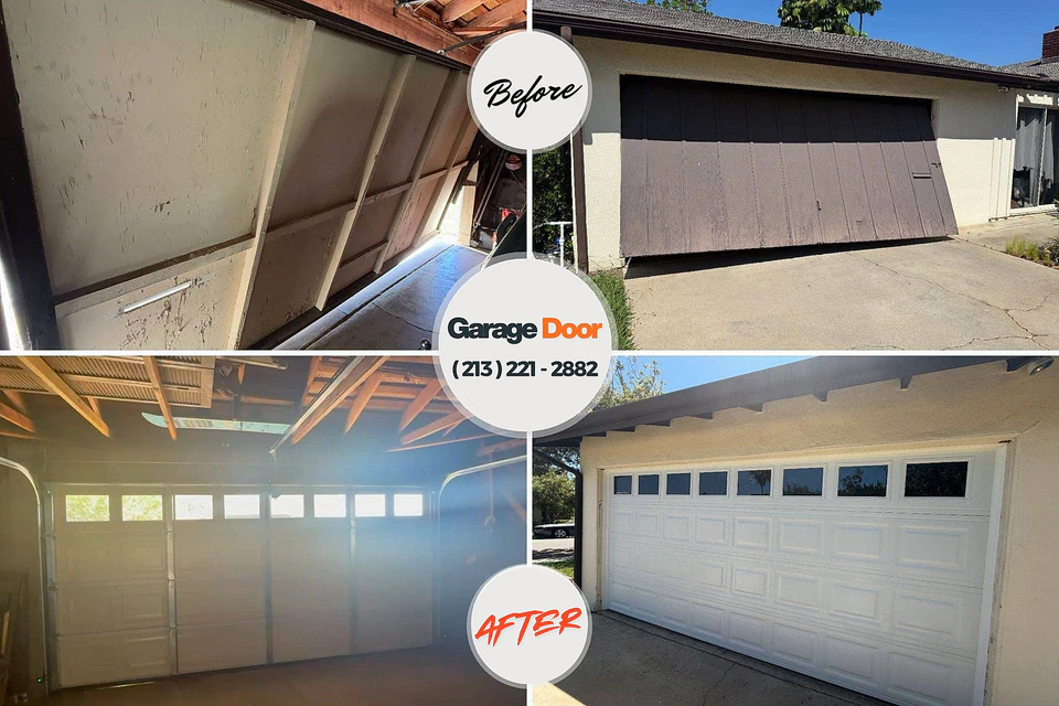 Before and after: garage door repair Sylvester, GA